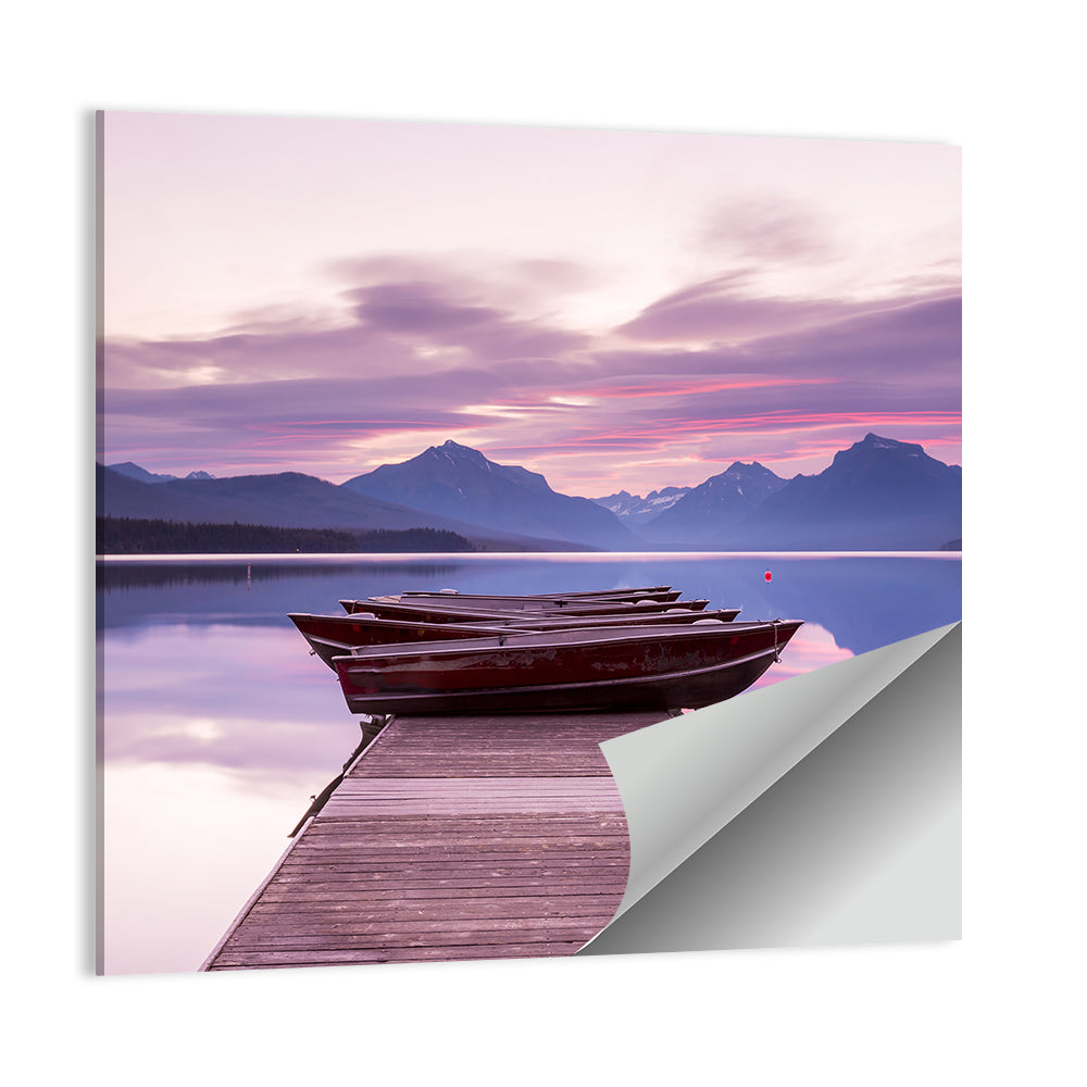 Lake Mcdonald Sunset Dock Wall Art