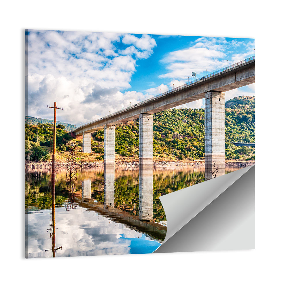 Lake Omodeo Concrete Bridge Wall Art