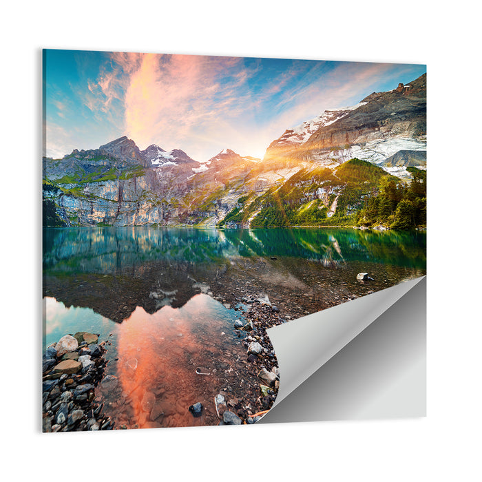 Oeschinensee Reflection Wall Art as a poster print