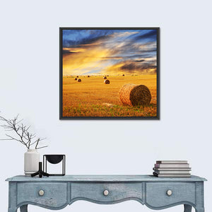 Farm Field Sunset Wall Art