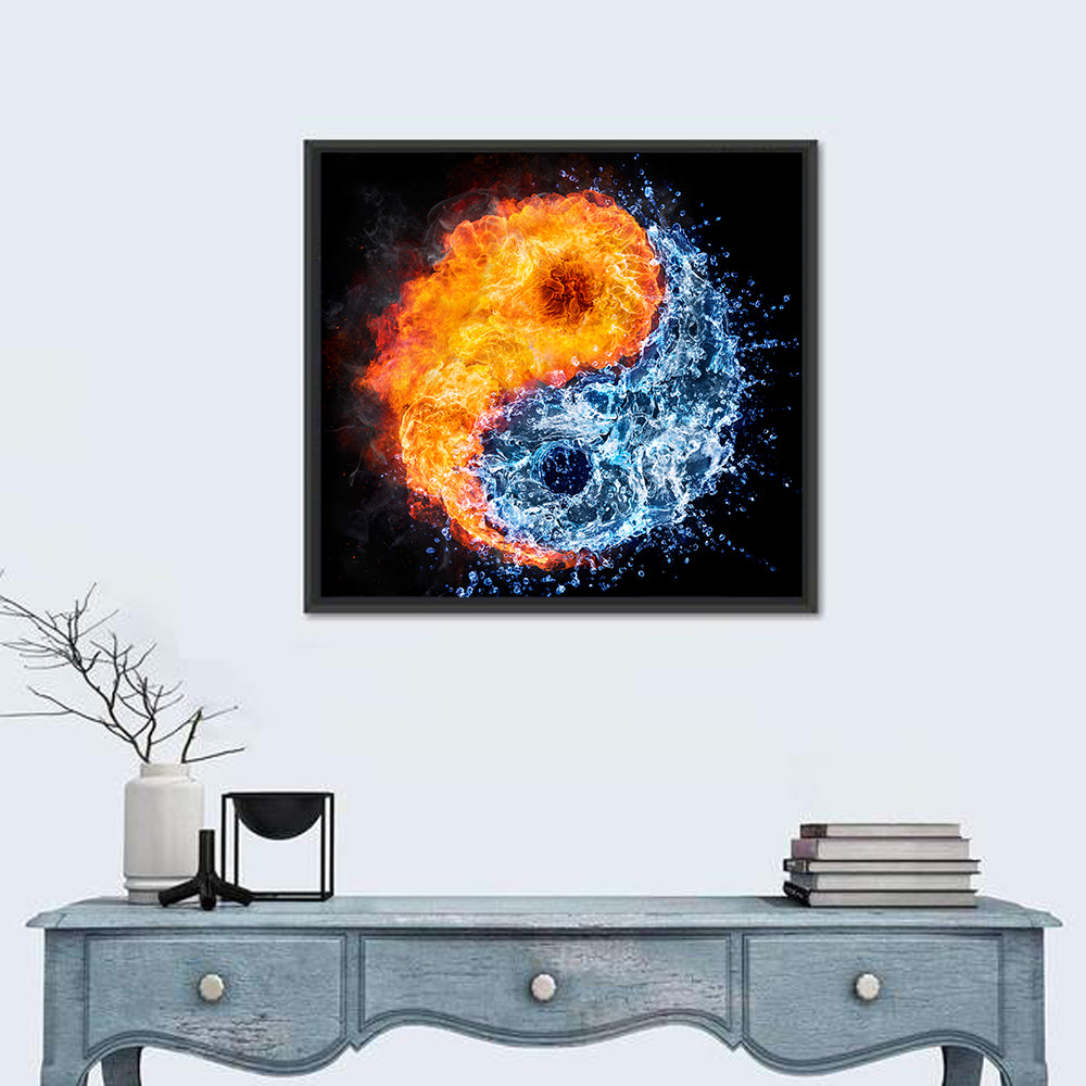 Fire and Water Yin Yang Wall Art