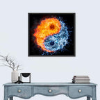 Fire and Water Yin Yang Wall Art