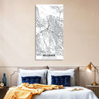 Minimalist Belgrade Map Wall Art