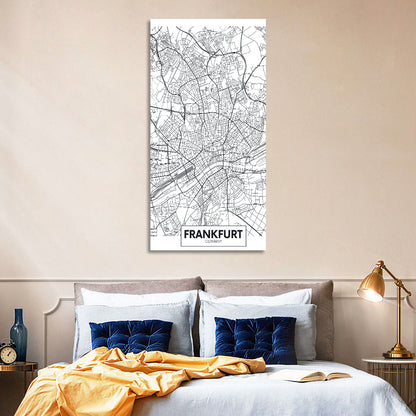 Frankfurt City Map Wall Art