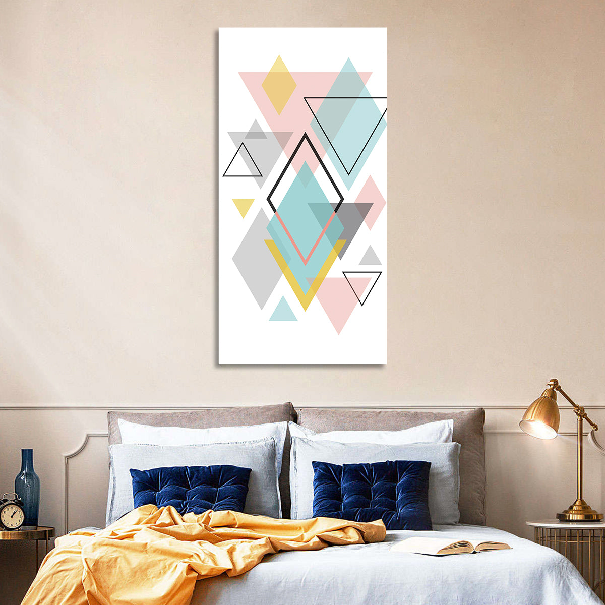 Scandinavian Geometric Pastel Composition Wall Art