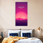 Berlin Tv Tower Synthwave Skyline Wall Art