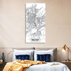 Belfast City Map Wall Art
