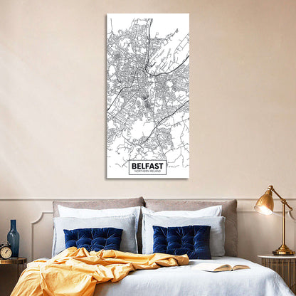 Belfast City Map Wall Art