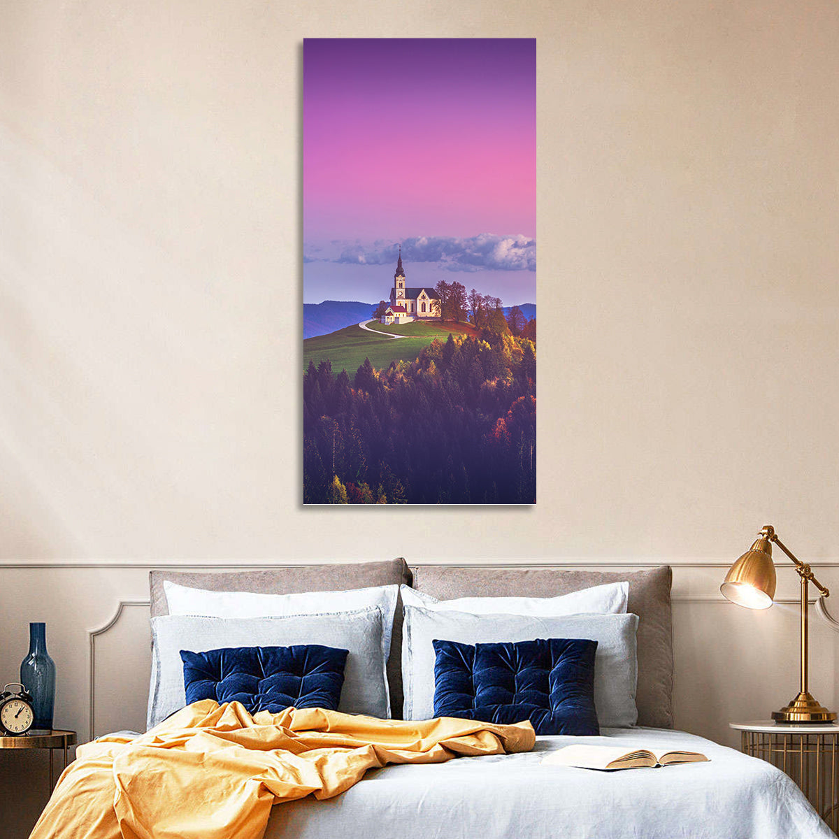 Saint Leonard Hilltop Church Wall Art in a room, portrait