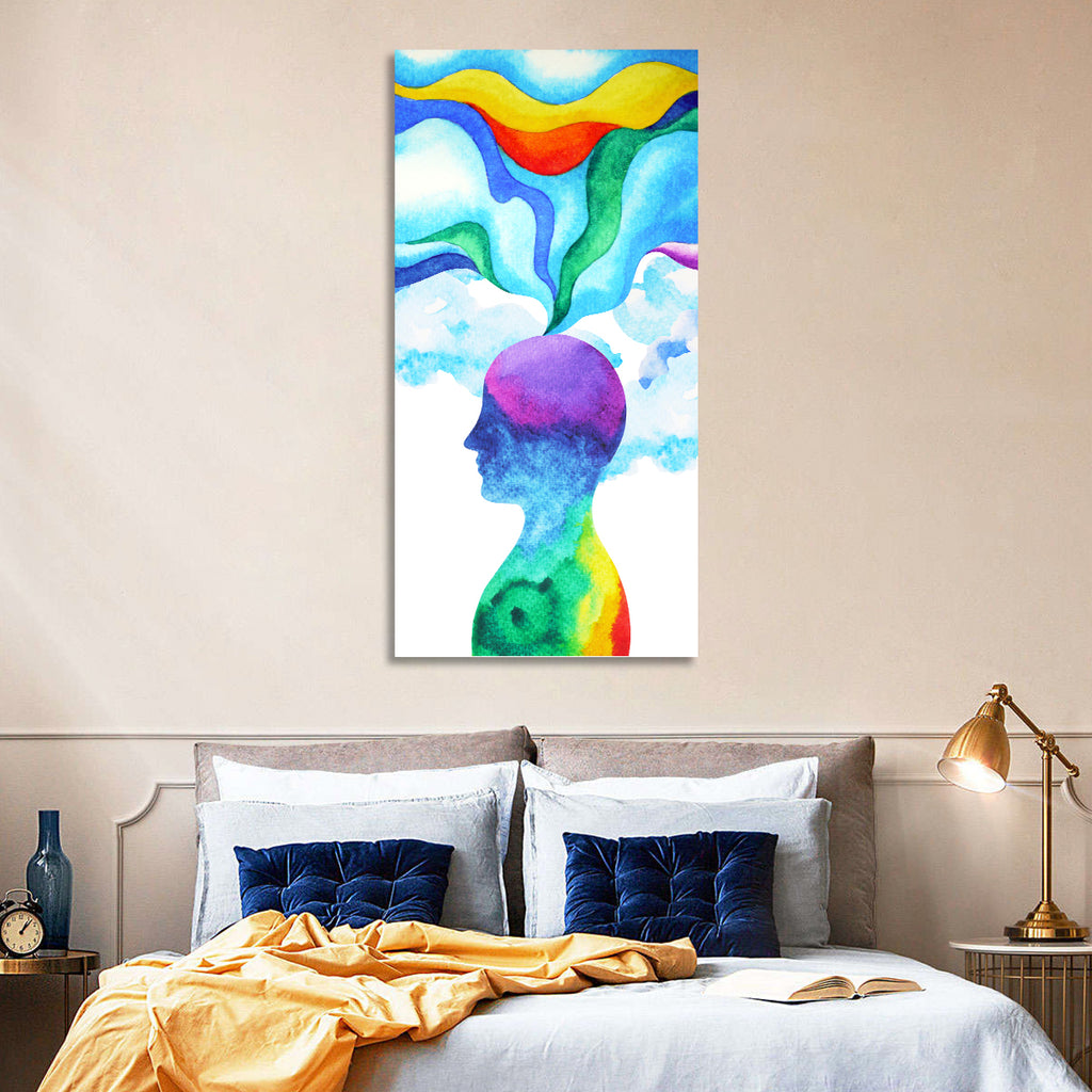 Thinking Mind Silhouette Wall Art