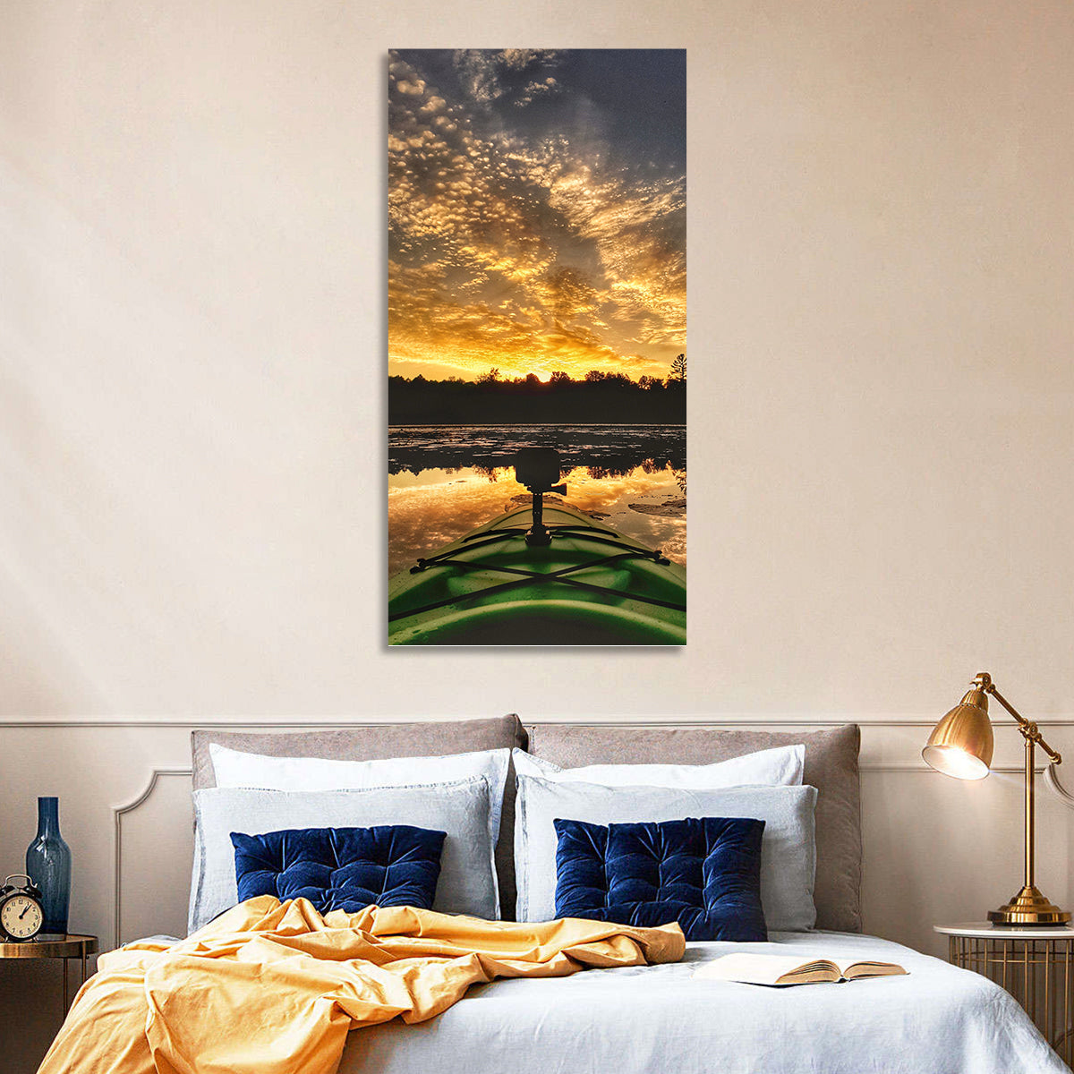 Beaver Dam Sunset, Canada Wall Art in a room, portrait