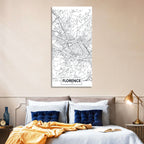 Florence Street Grid Map Wall Art