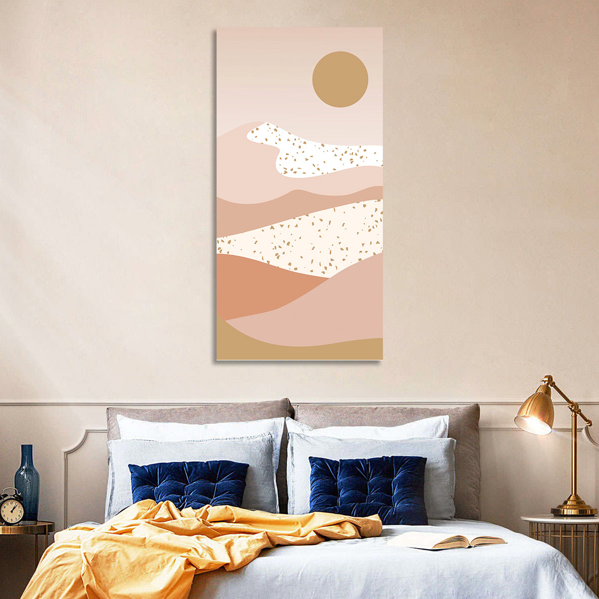 Terrazzo Desert Hills Wall Art in a room, portrait