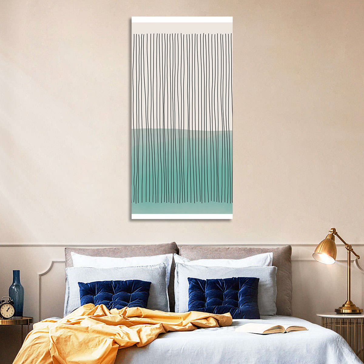 Minimal Horizon Line Study Wall Art in a room, portrait