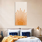 Warm Boho Sun Illustration Wall Art