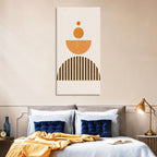 Striped Semicircle Composition Wall Art