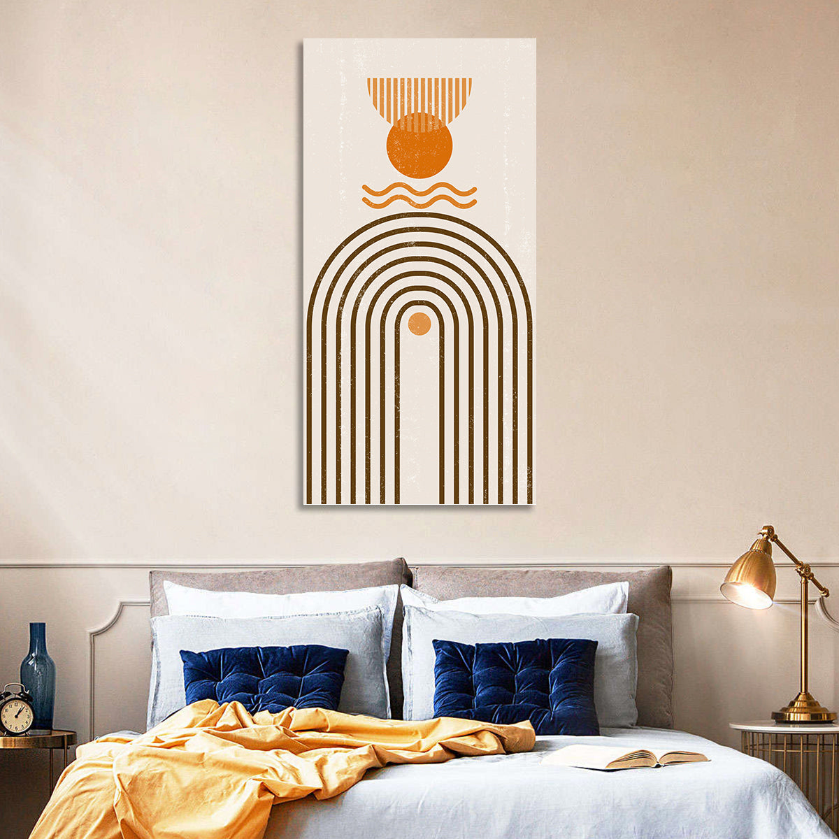 Concentric Arch Sun Wall Art in a room, portrait
