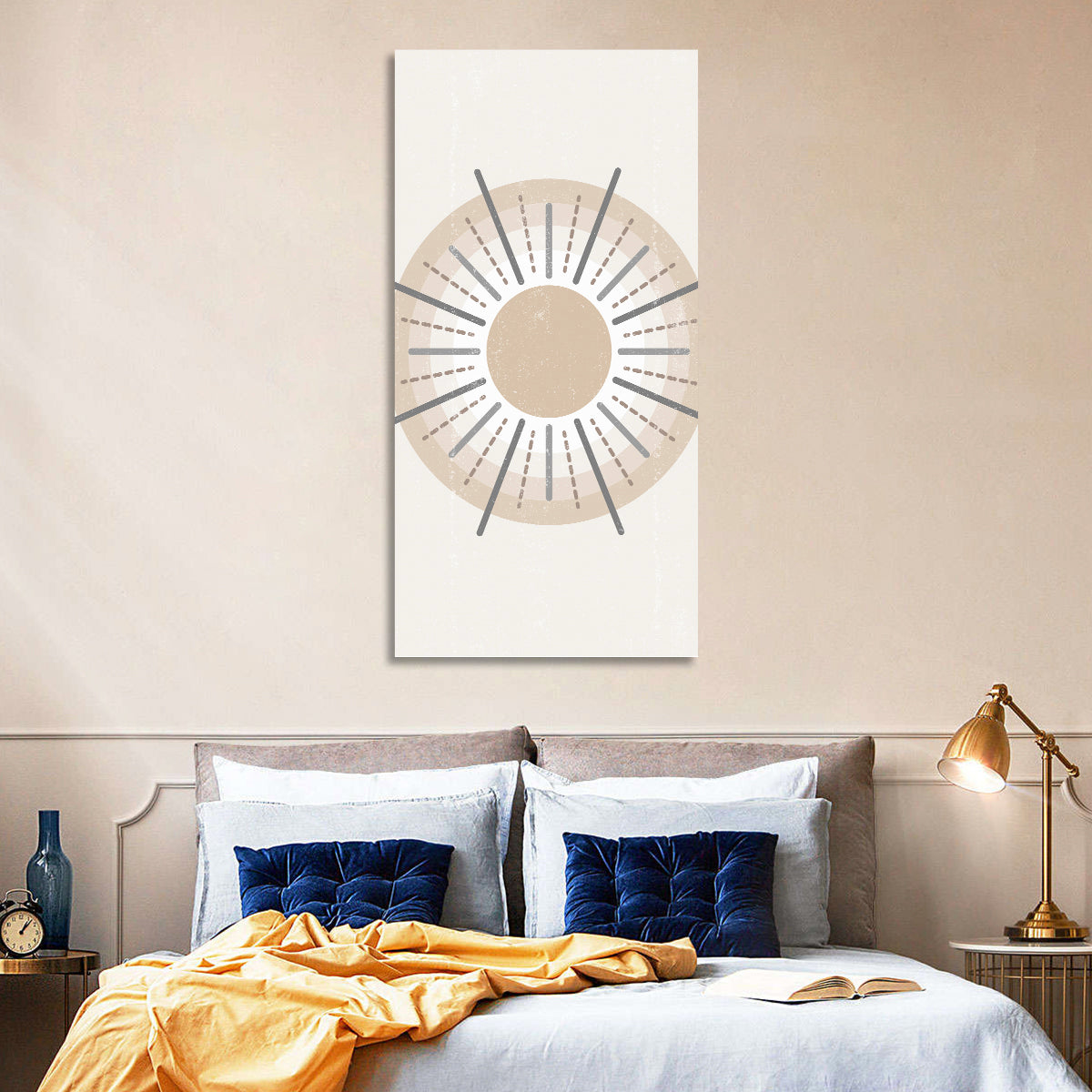 Concentric Boho Sun Iii Wall Art in a room, portrait