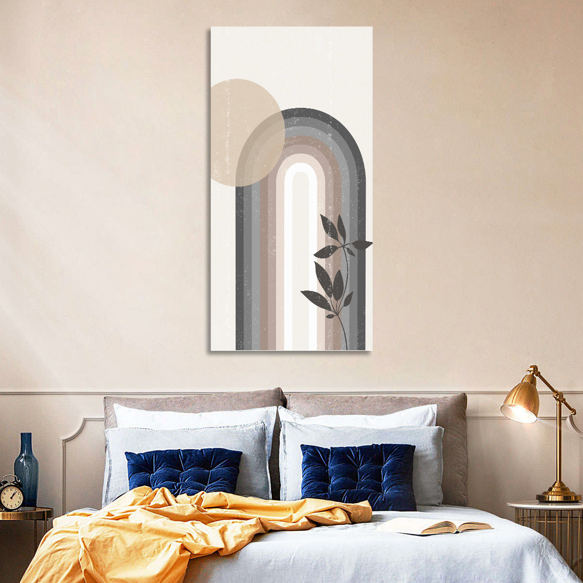 Sun Boho Minimalist Iv Wall Art in a room, portrait