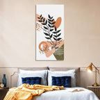 Olive Botanical Leaves Abstract Wall Art