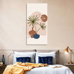 Palm Leaves and Vases Abstract Wall Art