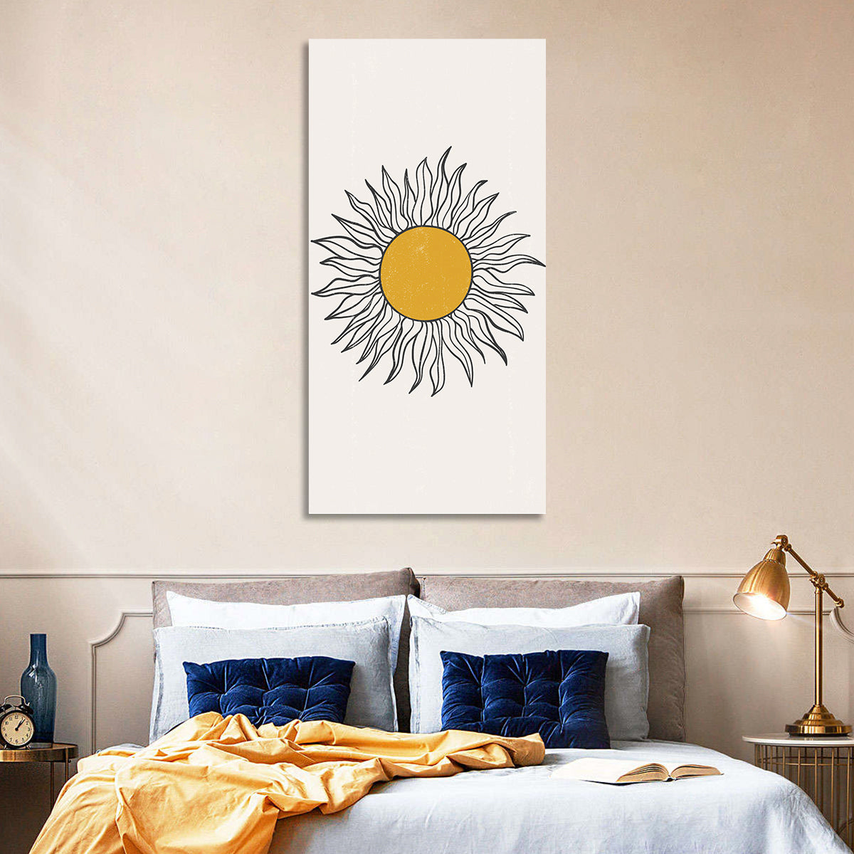 Sun Boho Minimalist V Wall Art