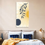 Textured Sun and Moon Abstract Wall Art