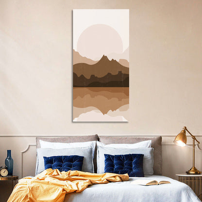 Mountains Lake Sunset Wall Art