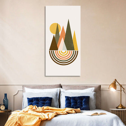 Colored Mountains Sunset Wall Art