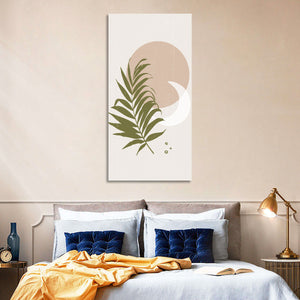 Botanical Leaves and Sun Wall Art