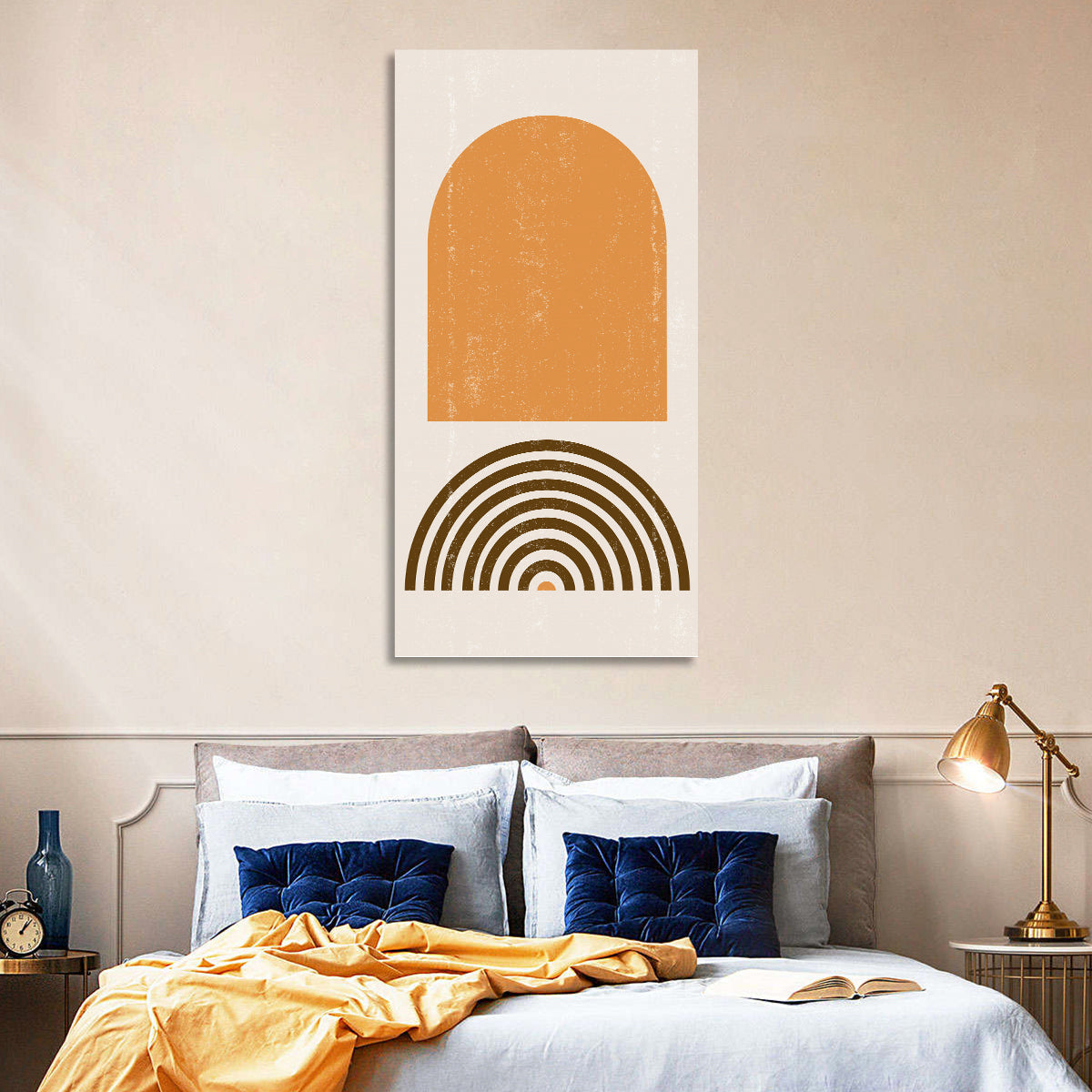 Burnt Sunrise Arch Study Wall Art in a room, portrait