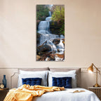 Desoto Falls Cascading Waterfall Wall Art