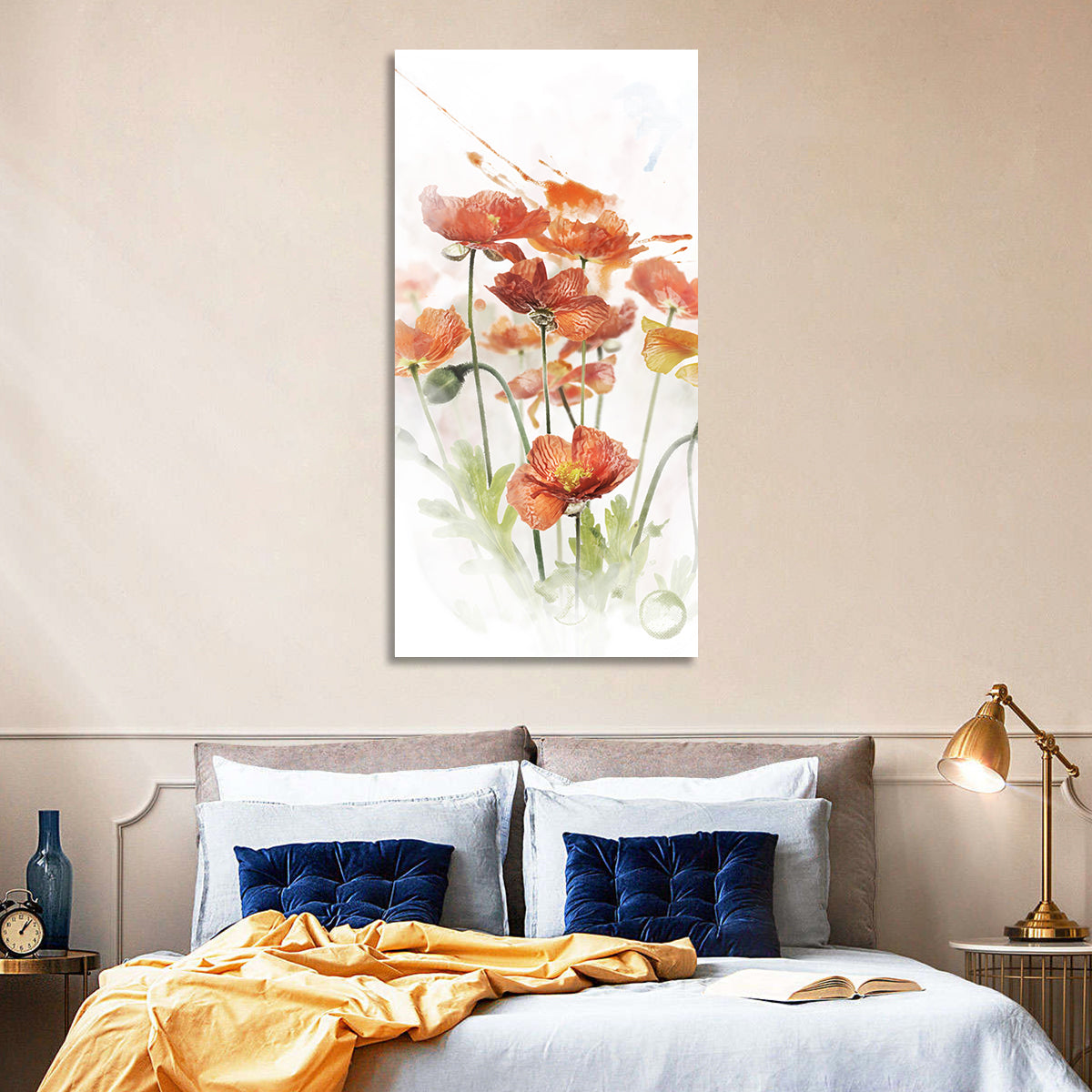 Blooming Poppy Flowers Wall Art