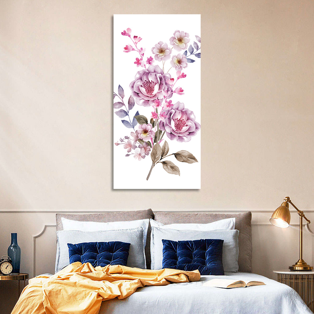 Lavender Watercolor Bouquet Wall Art
