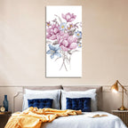 Pink Watercolor Bouquet Illustration Wall Art