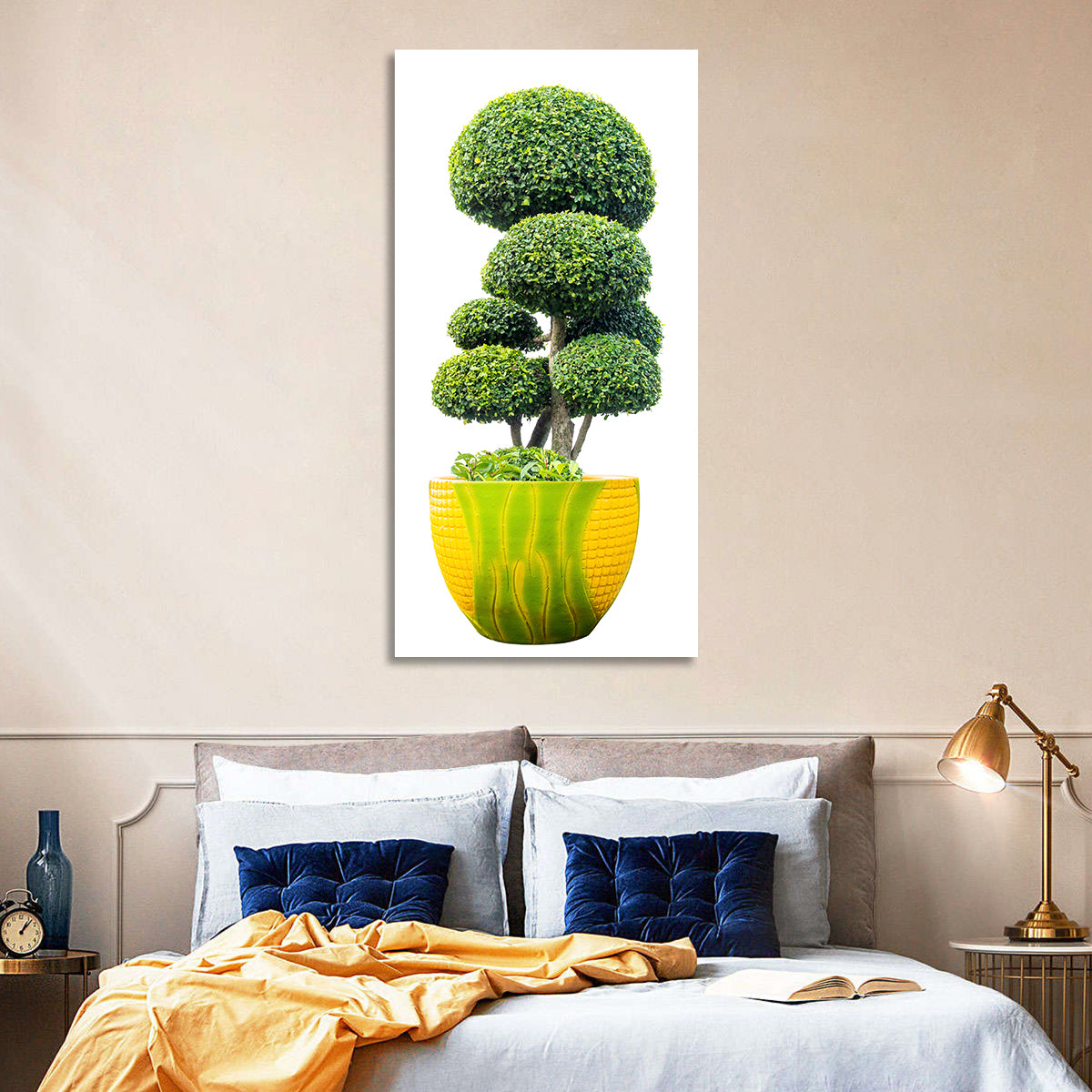 Bonsai Topiary in Yellow Lime Pot Wall Art