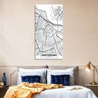 Amsterdam Canal Map Wall Art