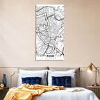 Minimalist Rome City Map Wall Art