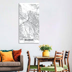 Minimalist Belgrade Map Wall Art