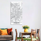 Frankfurt City Map Wall Art