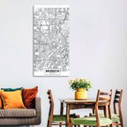 Munich City Map Wall Art