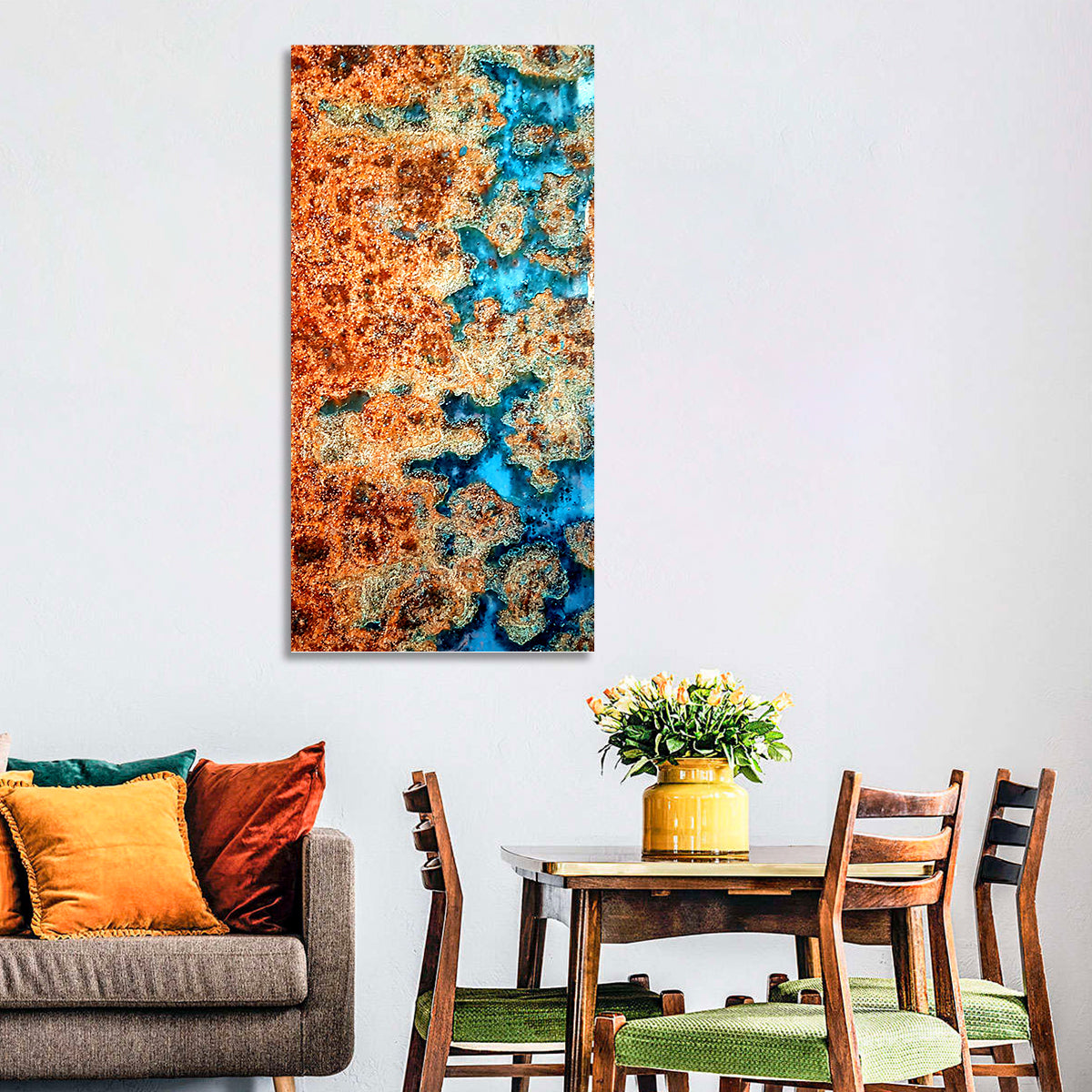Oxidized Steel Abstract Wall Art