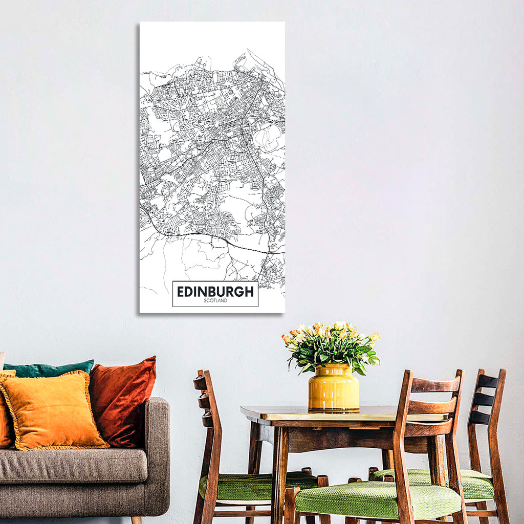 Edinburgh City Map Wall Art