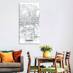 Zagreb City Map Wall Art