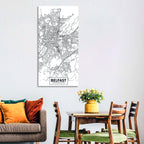 Belfast City Map Wall Art