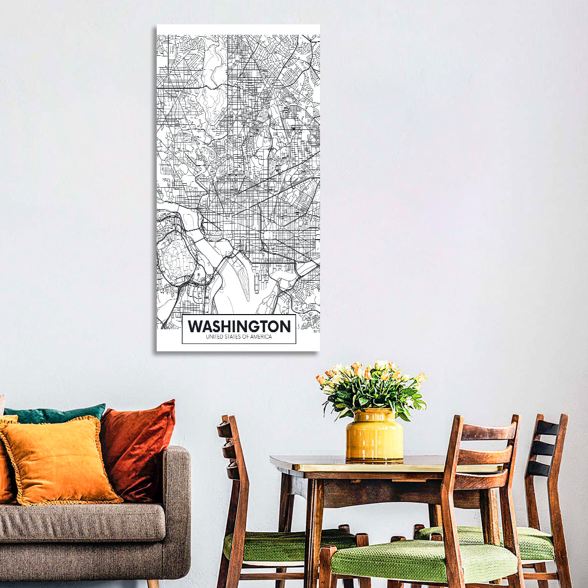 Washington D.c. Map Wall Art
