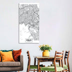 Oslo City Map Wall Art