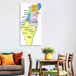 Modern Israel Map Wall Art