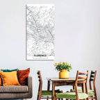 Florence Street Grid Map Wall Art