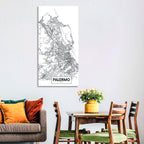 Palermo Minimalist City Map Wall Art